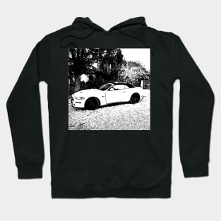 Black and White Mustang 5.0 Convertible Hoodie